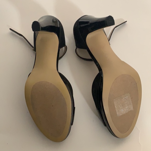 4” Black Satin Strapped High Heel - Picture 5 of 5